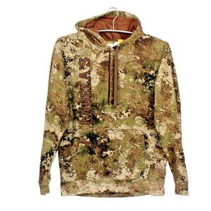 Cabelas Opening Day III Hunting Hoodie Mens Med Camo Green Strata Pouch Pocket
